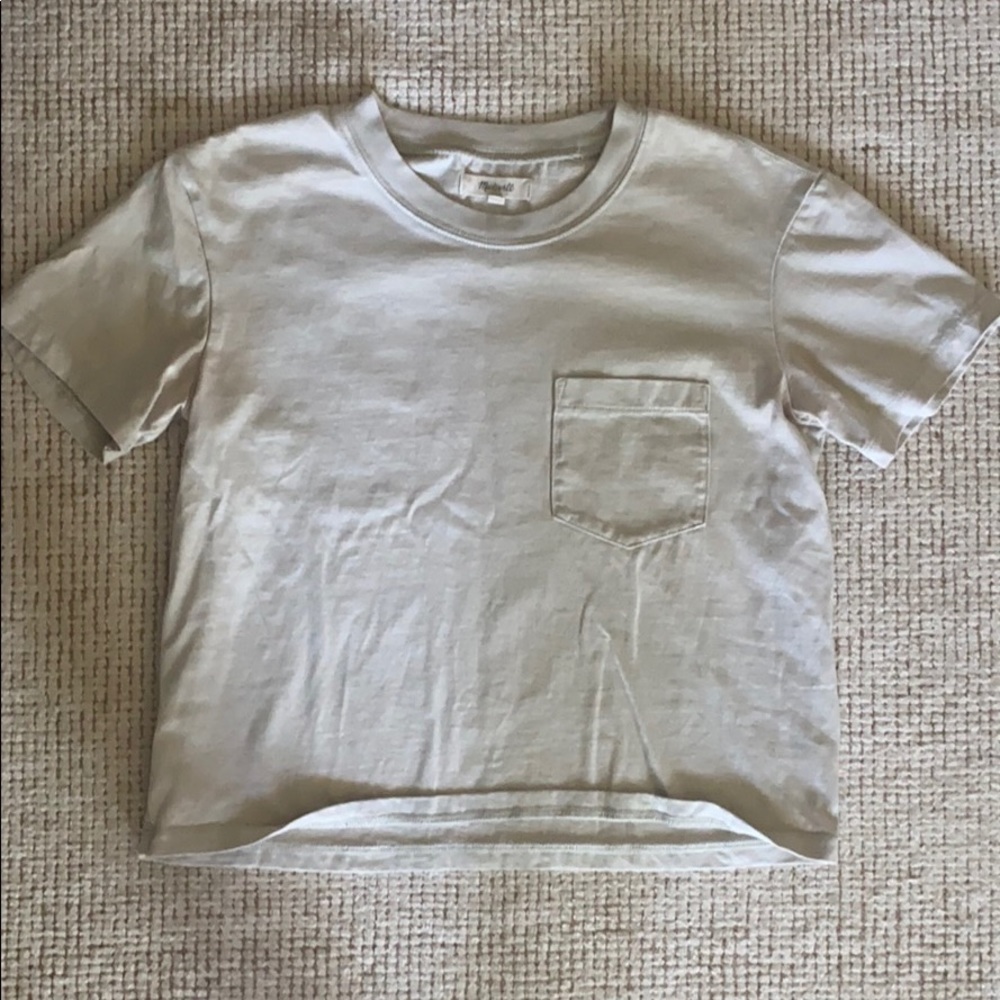 Madewell Tan/Grey Tee
